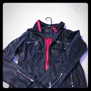 Never Worn!JouJou Black and Hot Pink jacket  Large